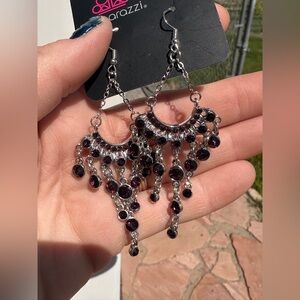 Paparazzi Maroon/Brown Chandelier Earrings
